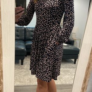 REPOSH Boden Black and Pink Polka Dot Dress